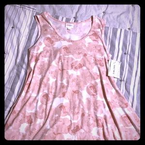 Lularoe Perfect Tank Pink Roses SM NWT